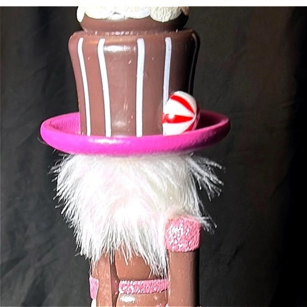 Nutcracker Figurine‎ Pink & Brown Ice Cream & Chocolate